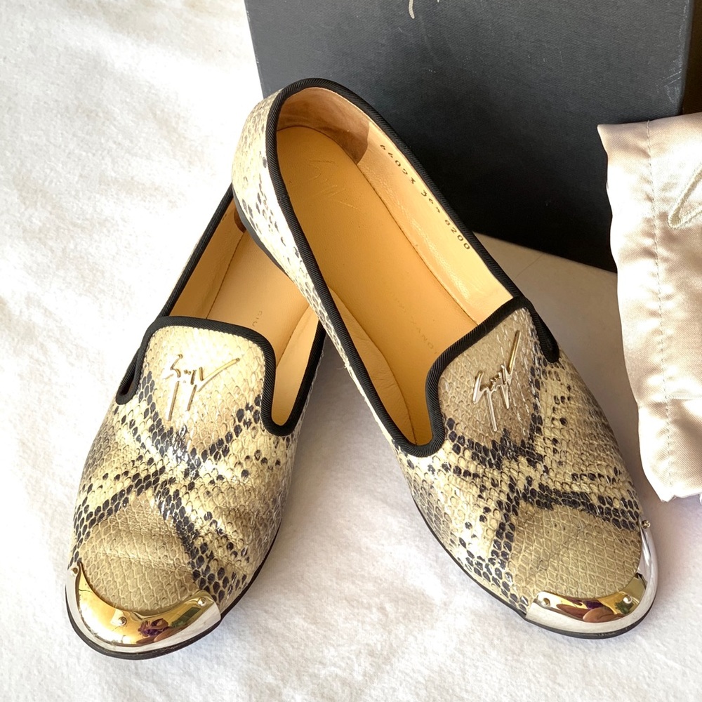 Giuseppe Dalila Lauren Flats blk/grey/cream/white